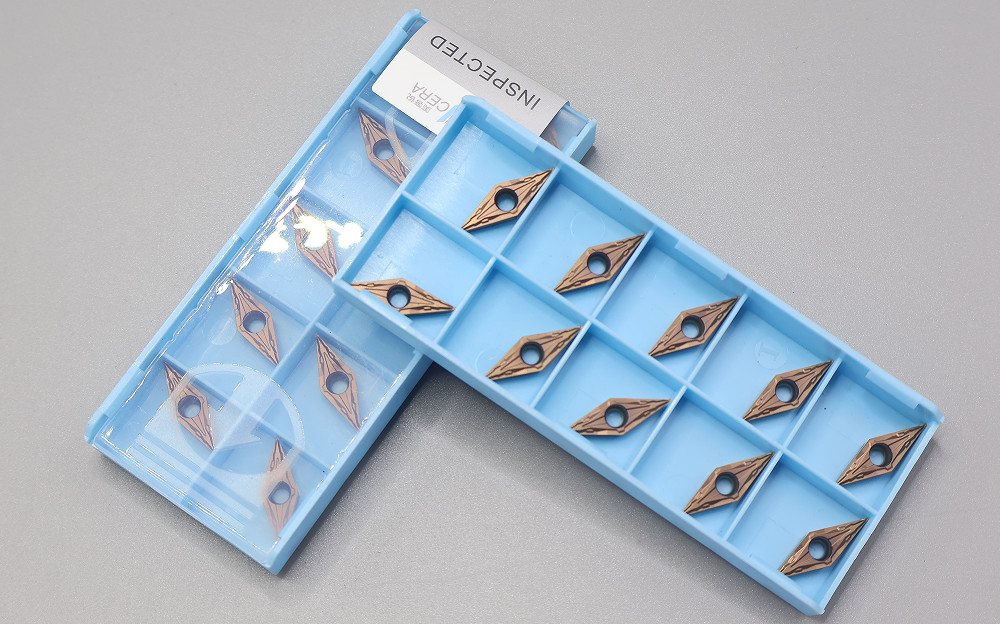 Carbide Turning Inserts Positive Rhombic 35° VBMT1103 Coating Lathe Carbide Inserts for Finishing Processing on Stainl