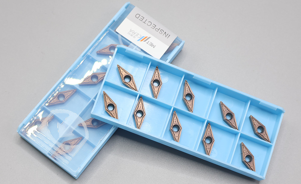 Carbide Turning Inserts Rhombic 35°  Coating Lathe Carbide Inserts For Finishing Processing On Stainl VBMT110304