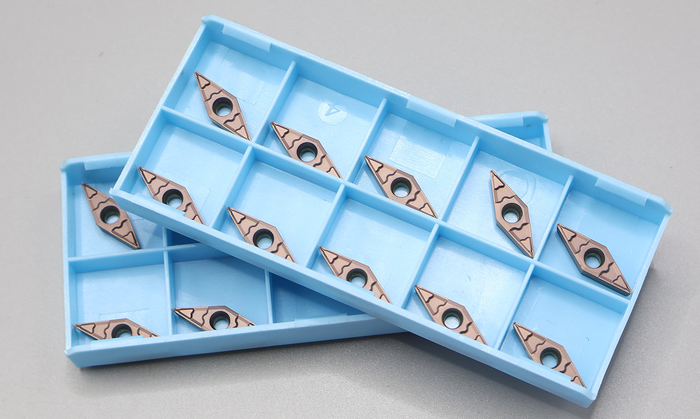 Carbide Turning Inserts  Rhombic 35° VBMT1103  Coating Lathe Carbide Inserts For Finishing Processing On Stainl