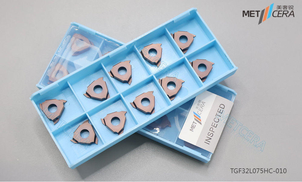 HV4200 Hardness PVD Coated Bronze Grade PV8310 CNC Grooving Insert TGF32L075HC-010 Carbide Grooving Insert