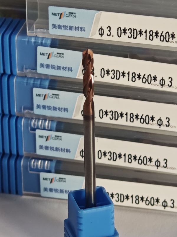 Carbide Cutting Tool Coated 3D/5D G-External Coolant Drill φ3.0 x 3D x 18 x 60 x φ3mm