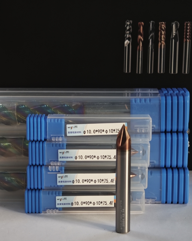 MPG4 CNC Rad Mill Carbide Chamfer Mill 4 Flutes Mill Roughing Processing Mill For Alloy Steel, Mold Steel , Pre-hardened Steel , Φ10.0 X 90°x Φ10 X 75mm
