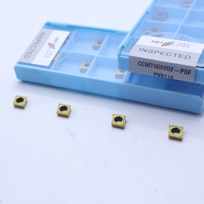 CCMT060202 PVD Coated CNC Lathe Indexable Cermet Turning Insert for the Semi-finish chipbreaker for Steel, Low Alloy Machining