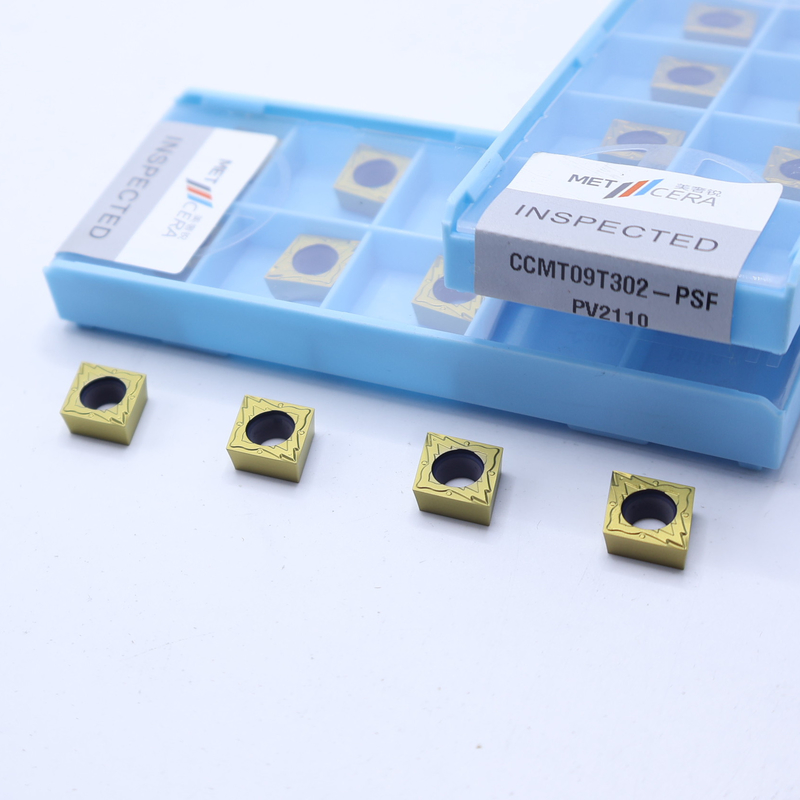 CCMT09T302 PVD Coated CNC Cermet Insert for Metal Lathe Turning Tools, Metal Ceramic Lathe Tools, Finishing chipbreaker Cutter