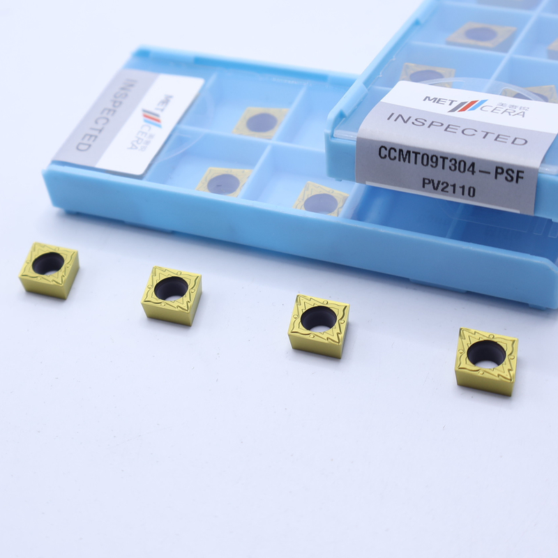 CCMT09T304 PVD Coated Cermet Turning Inserts,CCMT Insert Mutilayer Coated Lathe Replacement Inserts for Lathe Turning Tool Holder Boring Bar