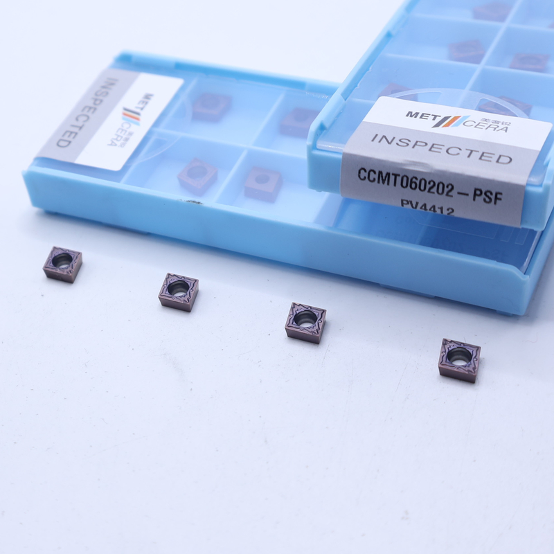 CNC Carbide Turning Inserts, PVD Coated Carbide Turning Insert for Lathe Tool Holder, Finish Chipbreaker PSF, CCMT060202