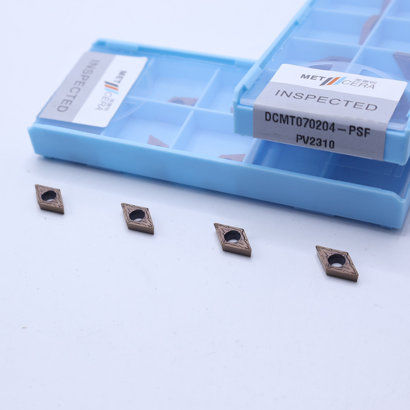Indexable Cermet Turning Insert ,PVD Coated Internal Turning Insert, Finishing Chipbreaker DCMT070204, Bronze Color