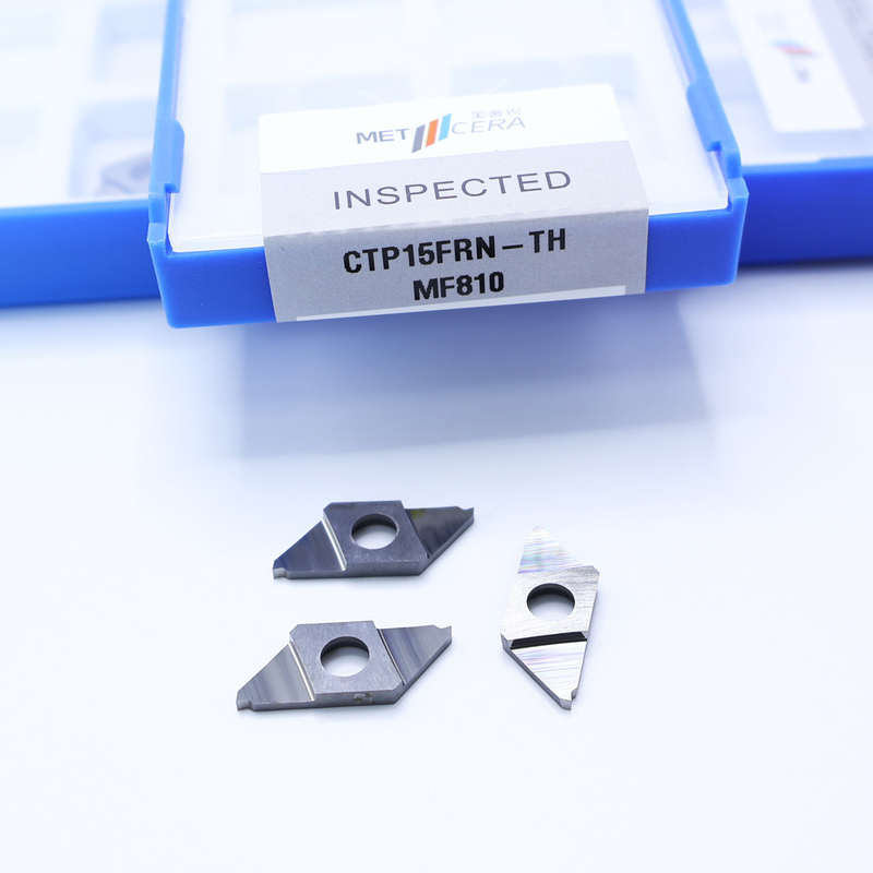 CTP15FRN-TH Uncoated Parting Off Indexable Inserts CNC Carbide Insert For Cut-Off Hardness HRA91.8 Coating Uncoated