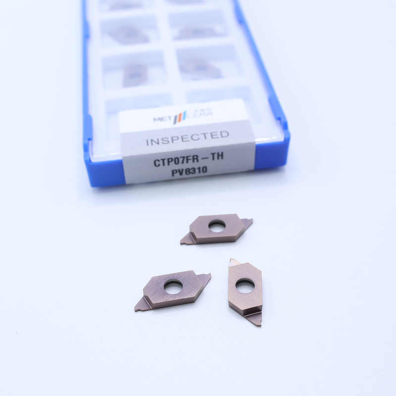 Stainless Steel Workpiece PVD Coated CNC Carbide Insert For Cut-Off Parting Off Indexable Inserts CTP07FR-TH