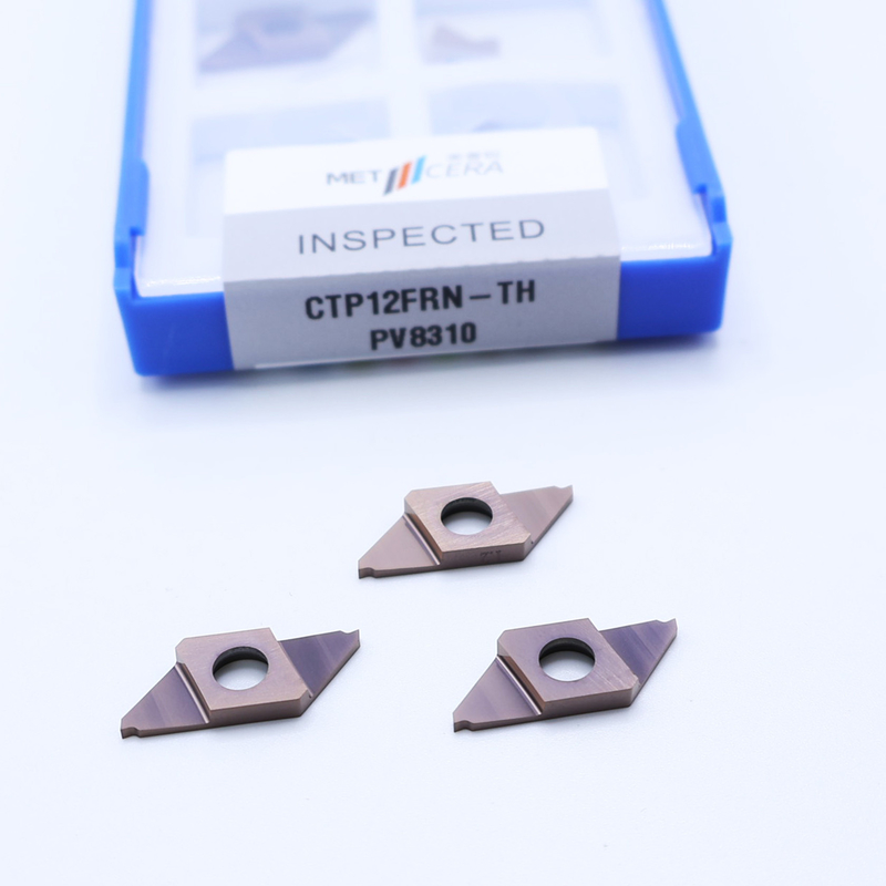 Bronze Coated CTP12FRN-TH CNC Carbide Insert for Cut-Off PVD Coated Parting Off Indexable Inserts