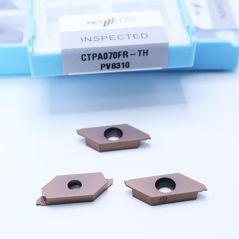 PV8310 Grade Cemented Carbide Parting Off Indexable Inserts for Precise Steel and Stainless Steel Machining CTPA070FR-TH