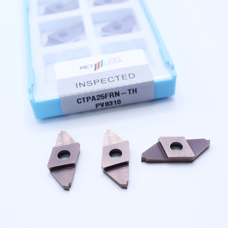Professional PVD Coated Carbide Parting Off Indexable Inserts CTPA25FRN-TH for Machining Steel and Stainless Steel