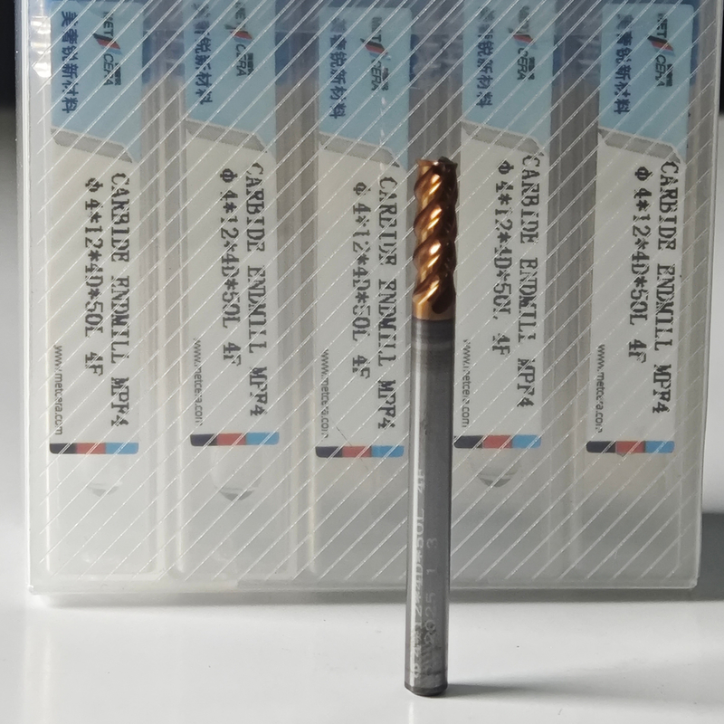 Univeral 4 Flutes Flat End Mills 2mm For Cutting Low-Carbon Alloy Steel Φ2x6x4Dx50mm