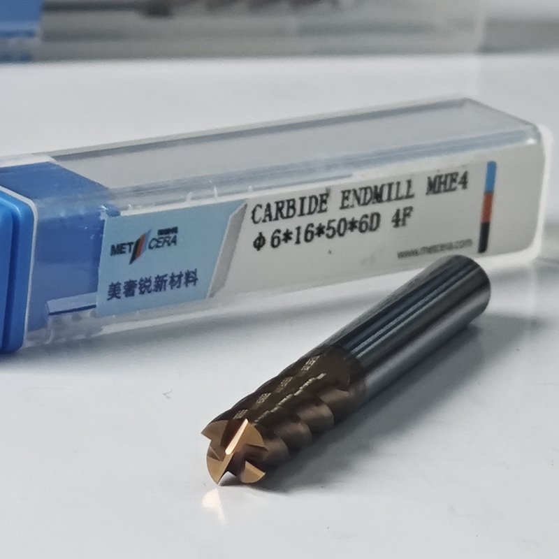 Hardness Four-Edge Plane Milling Cutter 6mm Roughing Processing Coating TiAlSi Coating HRC55-60 φ6.0x16x6Dx50mm
