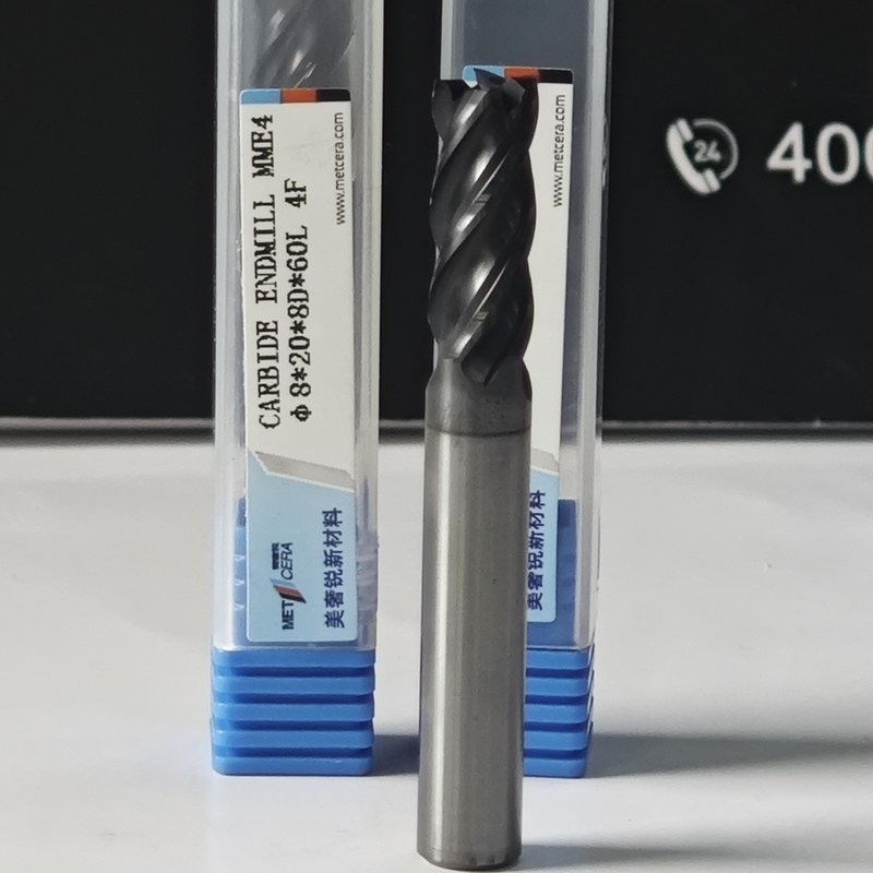 ZrN Coating MME4 Stainless Steel Milling Cutter 8mm φ8.0x20x8Dx60mm for and Accurate Machining