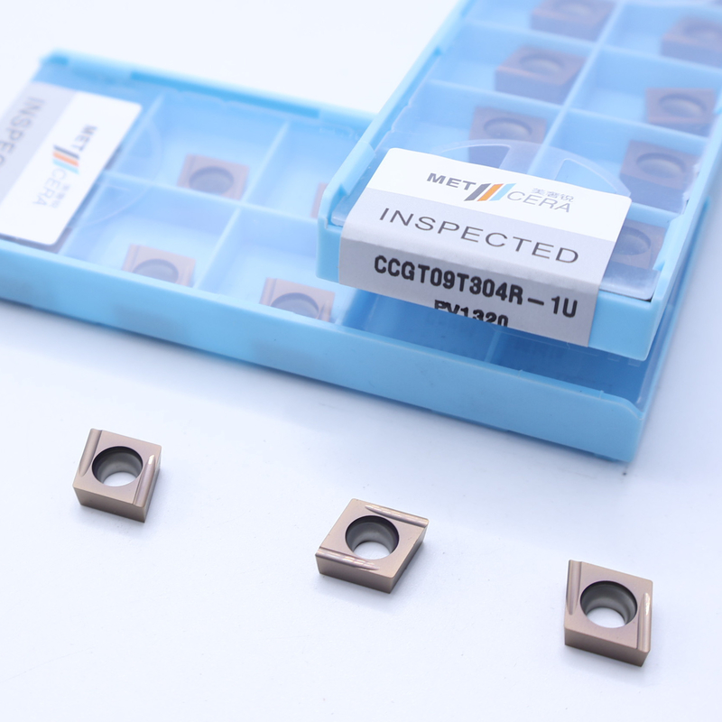 CCGT09 PVD Coated Cermet Insert Boring Insert , Internal Turning Insert for Cutting Carbon Steel, Low Alloy Steel, Low Feed, Positive Insert , CCGT09T304R-1U