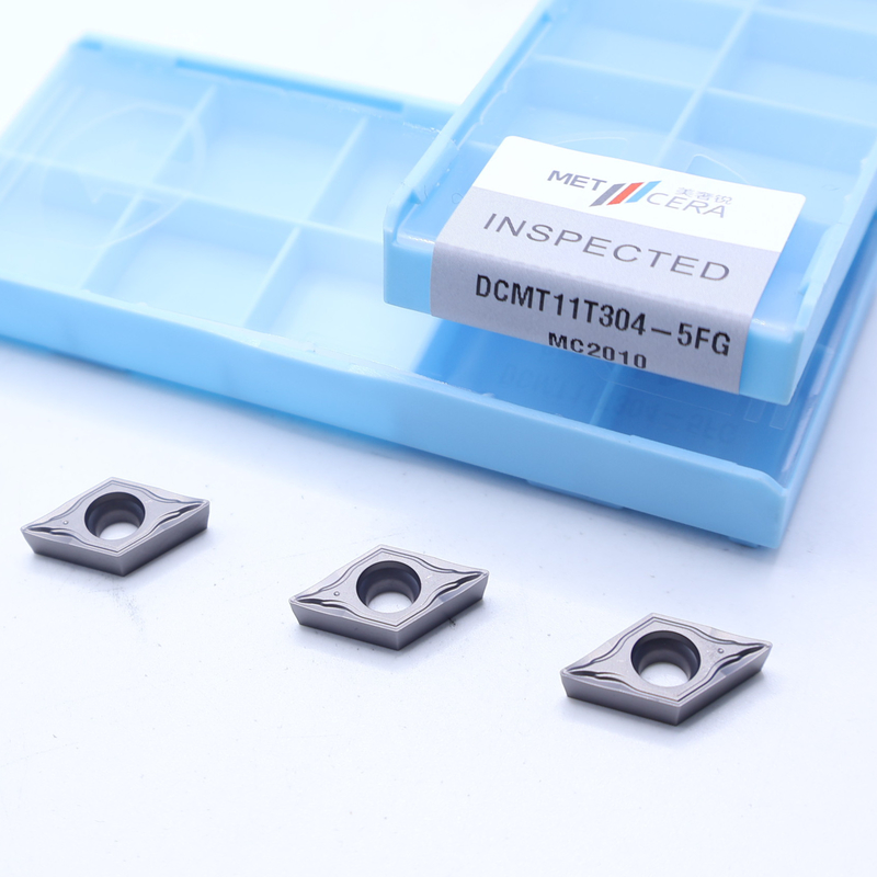 DCMT07 DCMT11 Cermet Inserts In 5FG Chip Breaker For External And Internal Turning Of Steel