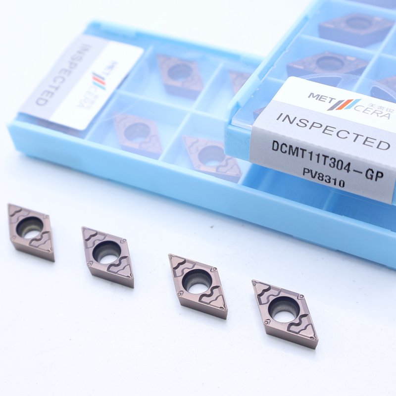 DCMT070204 DCMT11T304 Carbide Turning Inserts PVD Coated for External and Internal Turning in GP Chip Breaker