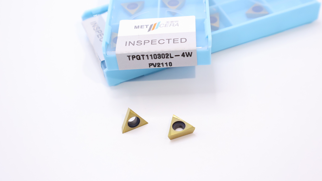 TPGT06 TPGT08 TPGT09 TPGT10 TPGT11 Cermet CNC Turning Inserts with Uncoated Coating 4W Chip Breaker
