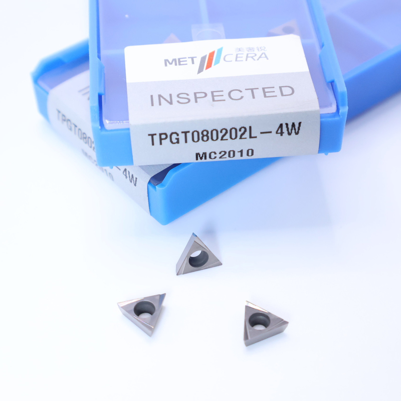 TPGT06 TPGT08 TPGT09 TPGT10 TPGT11 Cermet CNC Turning Inserts with Uncoated Coating 4W Chip Breaker