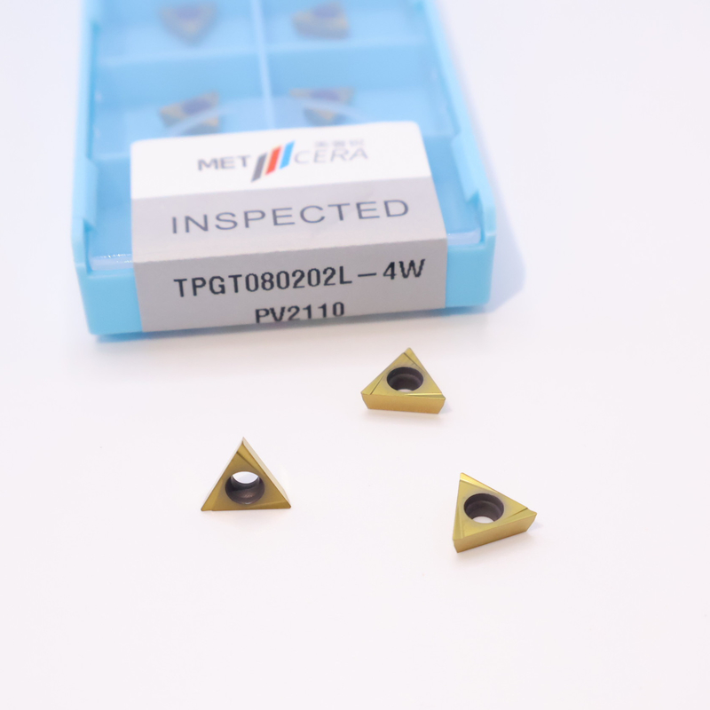 TPGT06 TPGT08 TPGT09 TPGT10 TPGT11 Cermet CNC Turning Inserts with Uncoated Coating 4W Chip Breaker