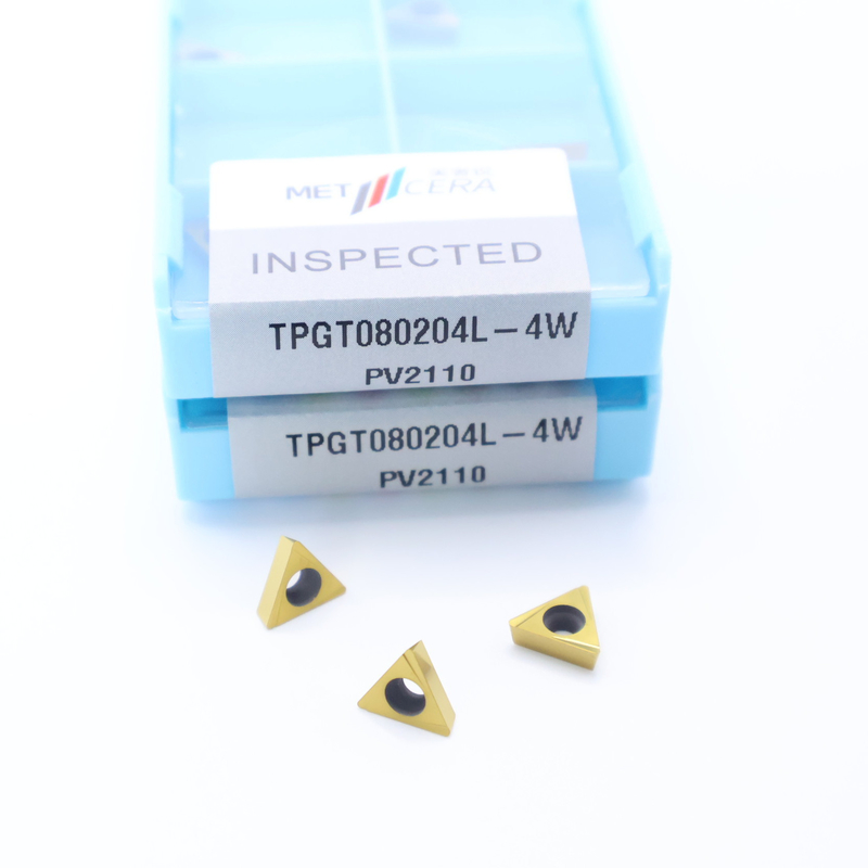 TPGT06 TPGT08 TPGT09 TPGT10 TPGT11 Cermet CNC Turning Inserts with Uncoated Coating 4W Chip Breaker