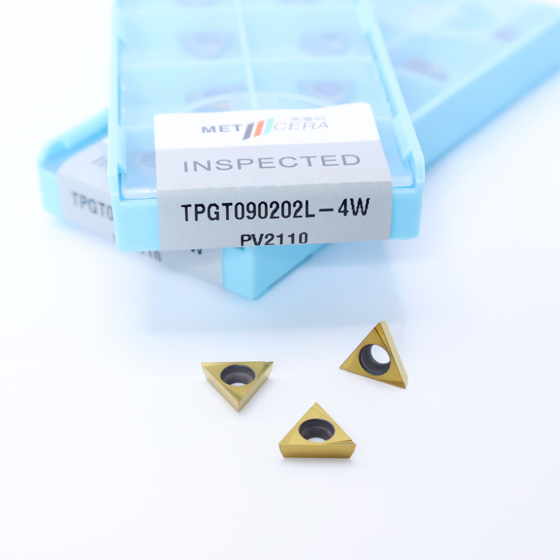 TPGT06 TPGT08 TPGT09 TPGT10 TPGT11 Cermet CNC Turning Inserts with Uncoated Coating 4W Chip Breaker