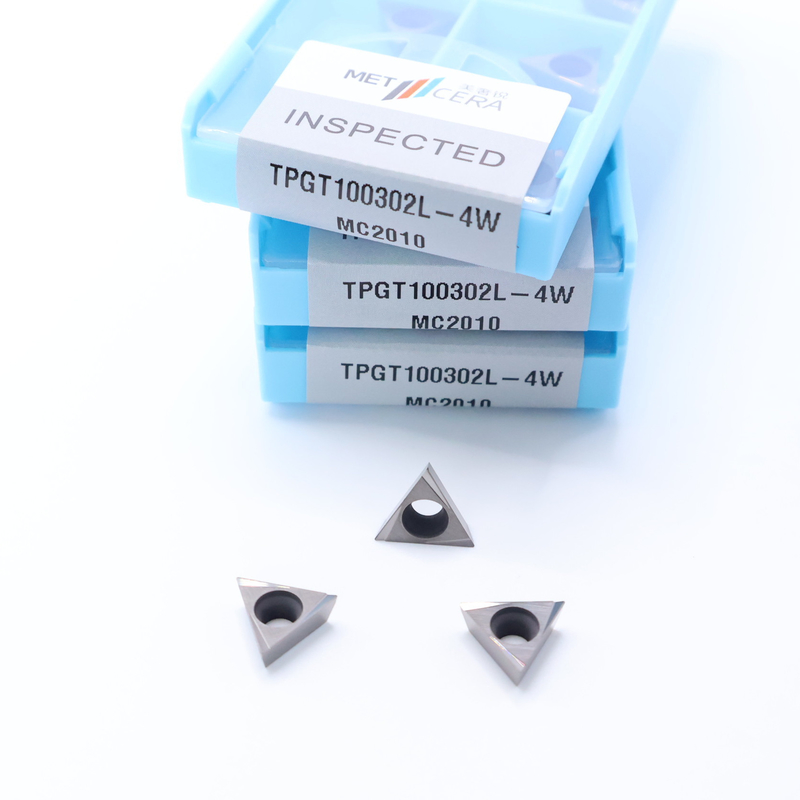 TPGT06 TPGT08 TPGT09 TPGT10 TPGT11 Cermet CNC Turning Inserts with Uncoated Coating 4W Chip Breaker