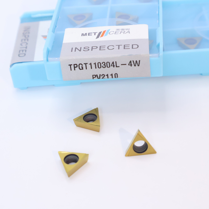 TPGT06 TPGT08 TPGT09 TPGT10 TPGT11 Cermet CNC Turning Inserts with Uncoated Coating 4W Chip Breaker