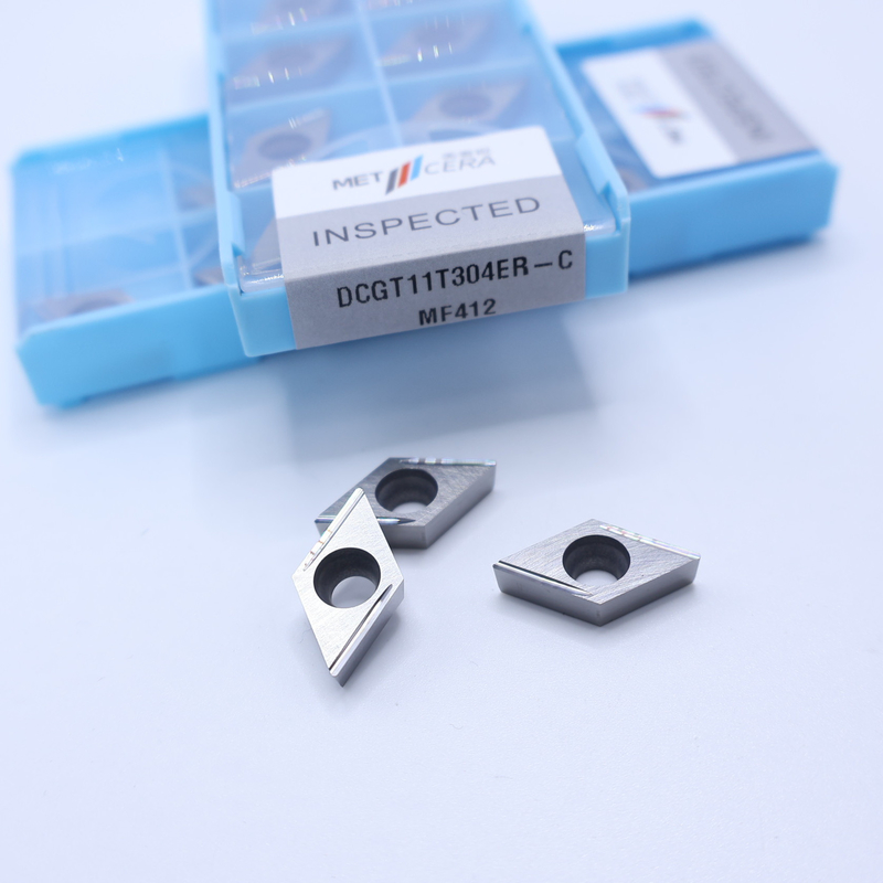 MF412/PV4312 Grade Silver / Bronze DCGT07 DCGT11 Carbide CNC Turning Inserts with C Finish Chip Breaker