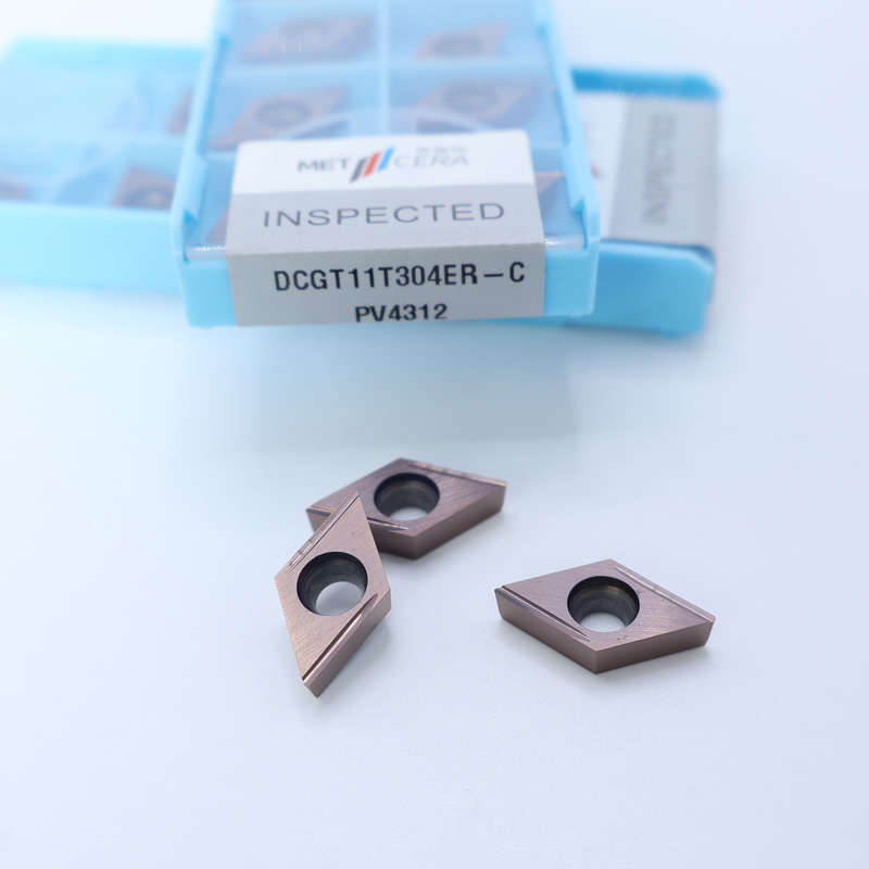 MF412/PV4312 Grade Silver / Bronze DCGT07 DCGT11 Carbide CNC Turning Inserts with C Finish Chip Breaker