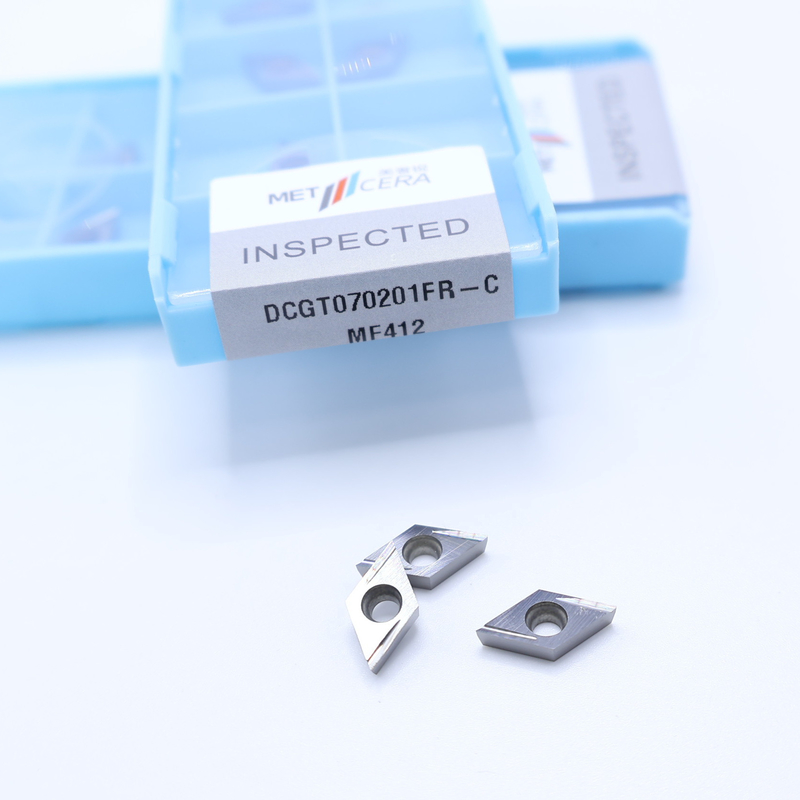 MF412/PV4312 Grade Silver / Bronze DCGT07 DCGT11 Carbide CNC Turning Inserts with C Finish Chip Breaker