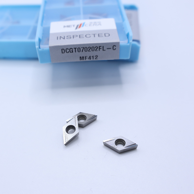 MF412/PV4312 Grade Silver / Bronze DCGT07 DCGT11 Carbide CNC Turning Inserts with C Finish Chip Breaker