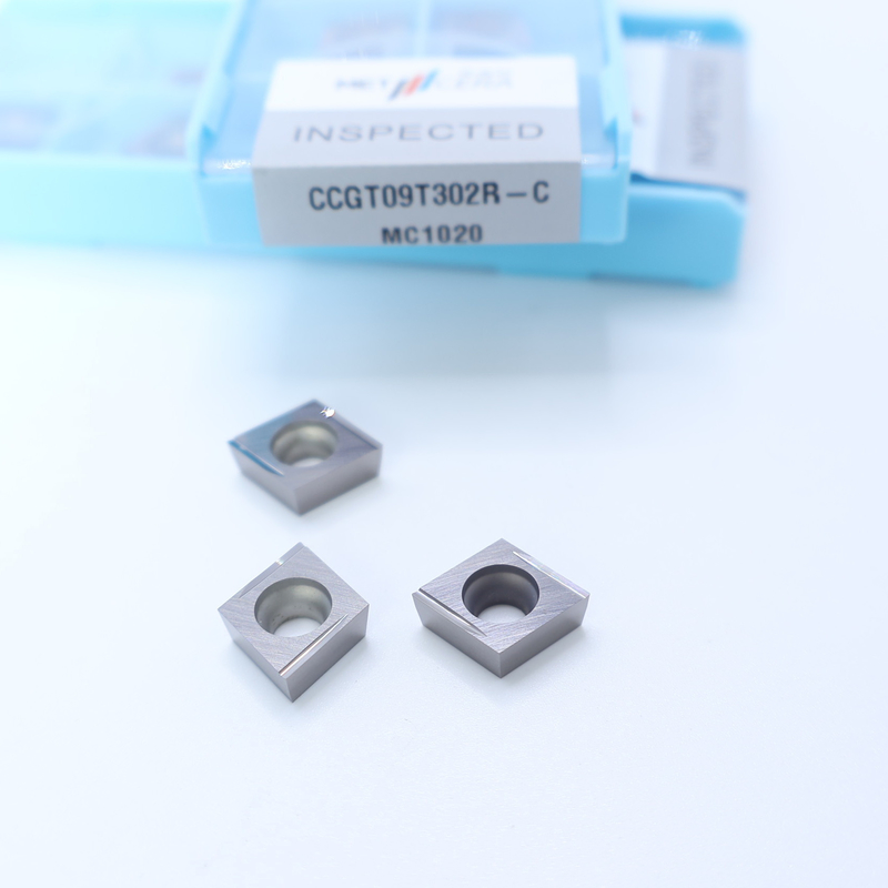 Carbon Steel Workpiece CCGT06 CCG09 Cermet Turning Inserts With Finish And C Finish Chip Breaker For CNC Machining
