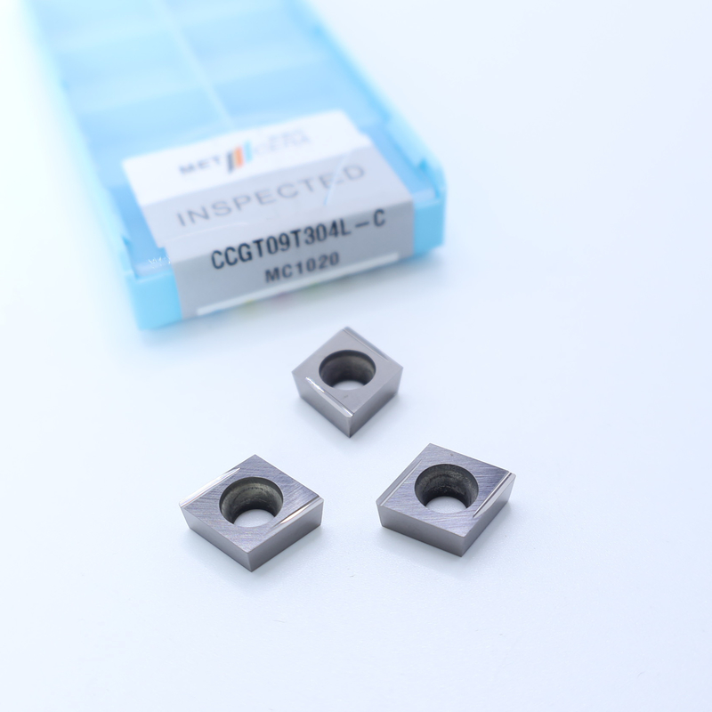 Carbon Steel Workpiece CCGT06 CCG09 Cermet Turning Inserts With Finish And C Finish Chip Breaker For CNC Machining