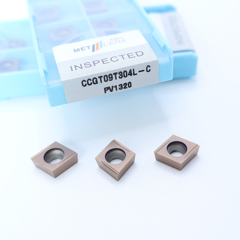 Carbon Steel Workpiece CCGT06 CCG09 Cermet Turning Inserts With Finish And C Finish Chip Breaker For CNC Machining