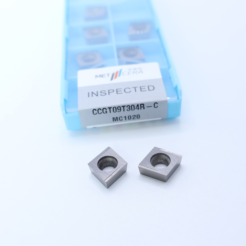 Carbon Steel Workpiece CCGT06 CCG09 Cermet Turning Inserts With Finish And C Finish Chip Breaker For CNC Machining