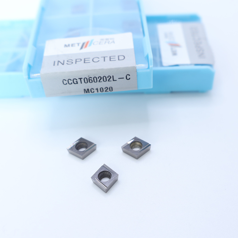 Carbon Steel Workpiece CCGT06 CCG09 Cermet Turning Inserts With Finish And C Finish Chip Breaker For CNC Machining