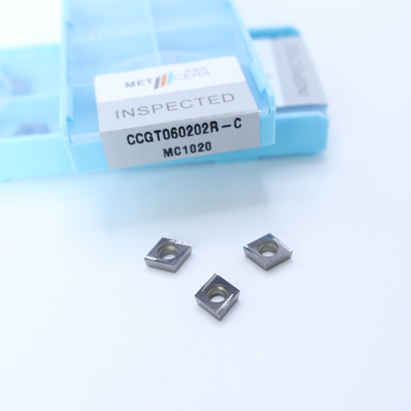 Carbon Steel Workpiece CCGT06 CCG09 Cermet Turning Inserts With Finish And C Finish Chip Breaker For CNC Machining
