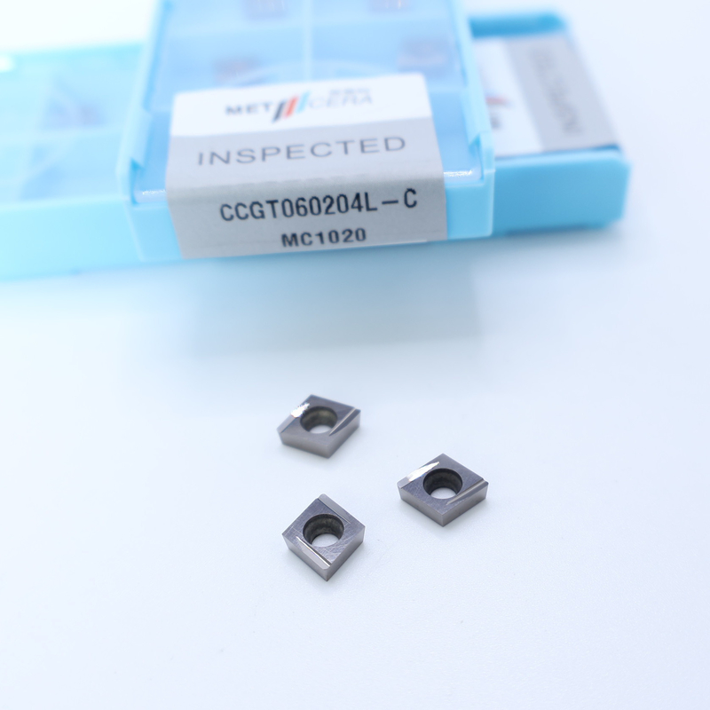 Carbon Steel Workpiece CCGT06 CCG09 Cermet Turning Inserts With Finish And C Finish Chip Breaker For CNC Machining