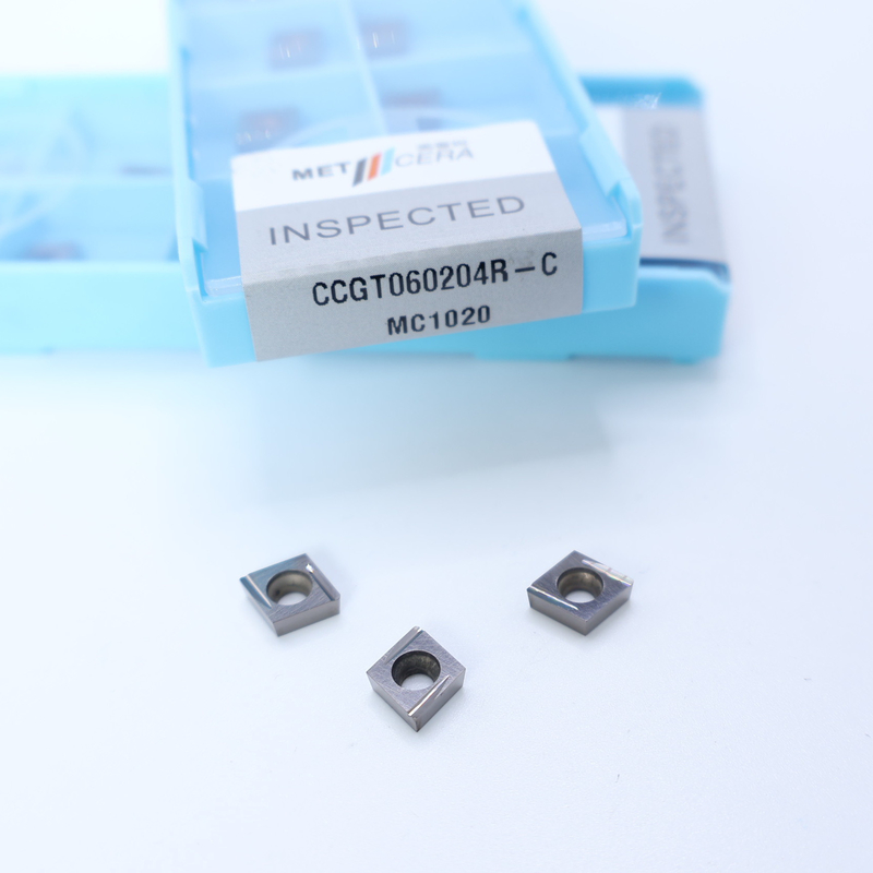 Carbon Steel Workpiece CCGT06 CCG09 Cermet Turning Inserts With Finish And C Finish Chip Breaker For CNC Machining