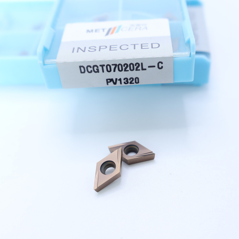 Cermet CNC Turning Inserts DCGT07 DCGT11 C Finish Chip Breaker Metal Material High Wear Resistance Advantage