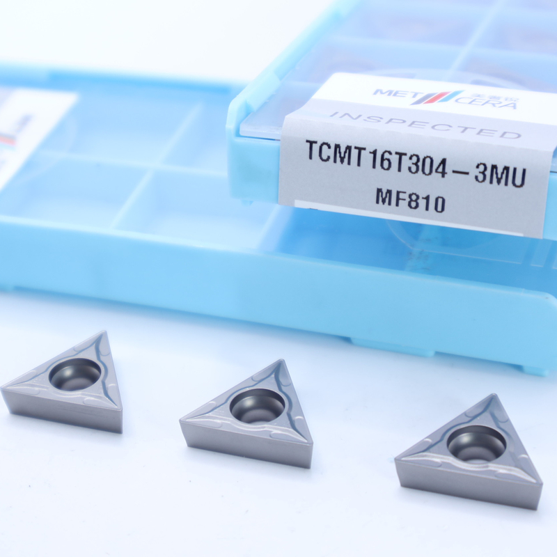 Grade MF810 Silver Carbide Turning Insert TCMT09 TCMT11 TCMT16 Positive CNC Insert with 3MU Semi-finish chipbreaker