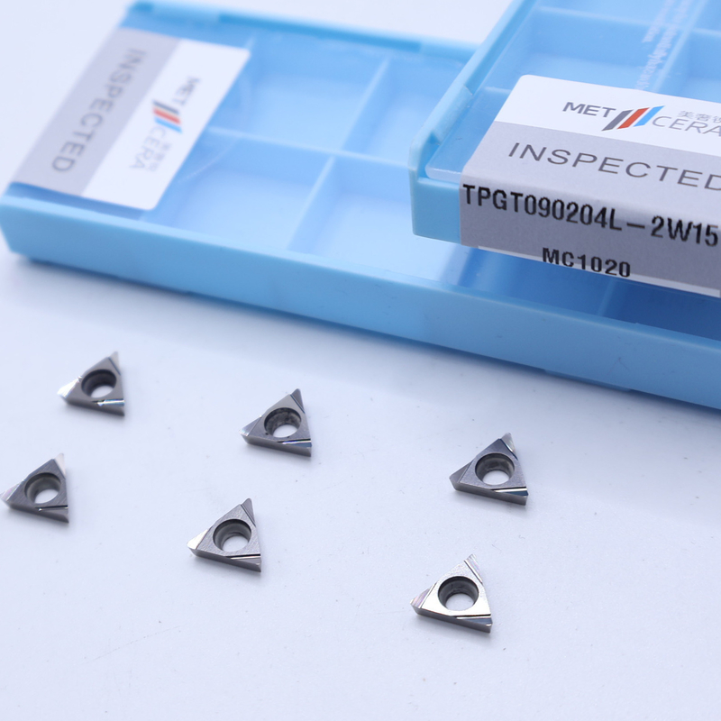 Cermet CNC Turning Inserts TPGT0902 with 2W15 Sharp Finish Chip Breaker For Steel, Metal, Alloy Processing