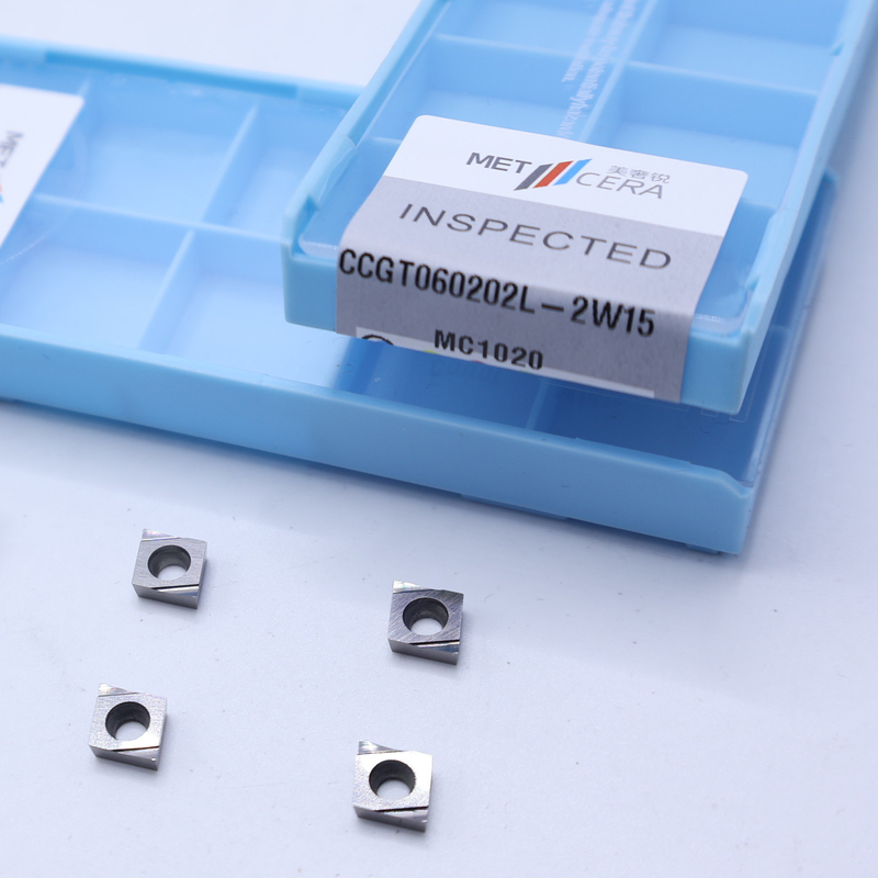 Cermet CNC Turning Inserts CCGT06 With 2W15 Sharp Finish Chip Breaker For Steel / Metal / Alloy Processing