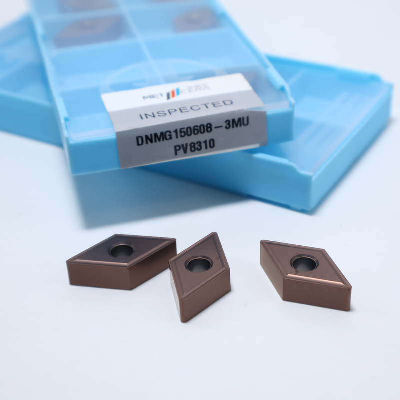 DNMG150604  DNMG150608, 55° Rhombic Carbide Turning Inserts for Steel, Stainless Steel in 3MU chipbreaker