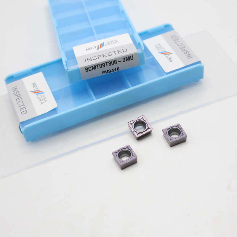 SCMT09T308  90° Square Carbide Turning Inserts for Steel, Stainless Steel in 3MU chipbreaker