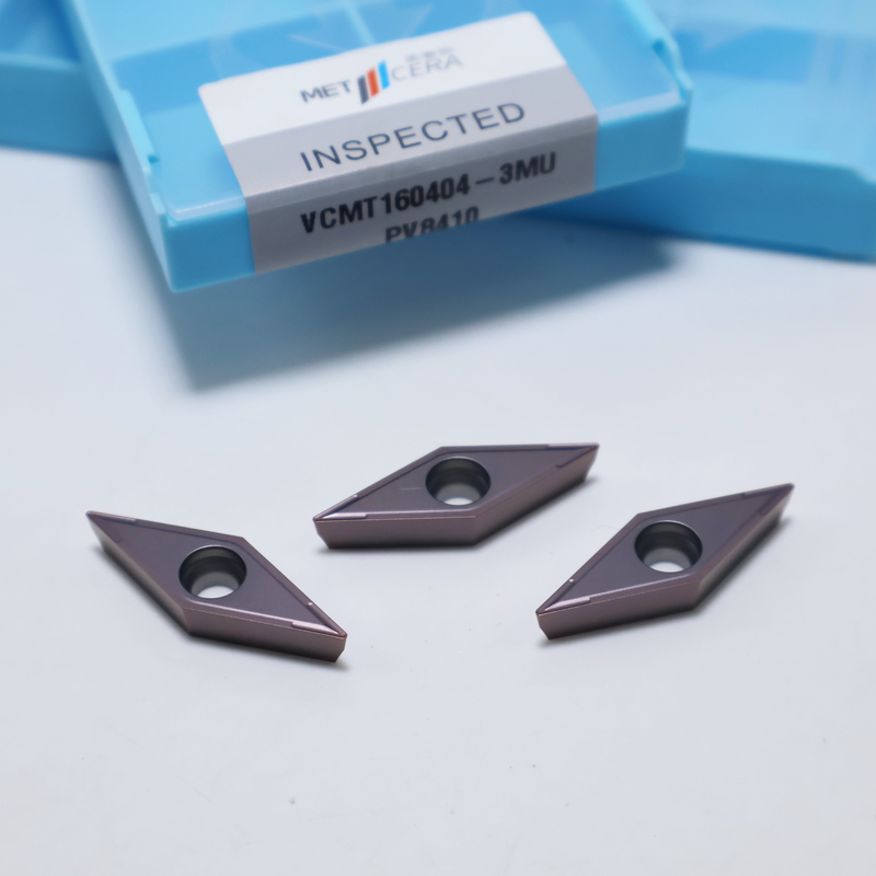 External and Internal Turning Carbide Insert VCMT11 VCMT16 Positive CNC Insert with 3MU Semi-finish Chipbreaker