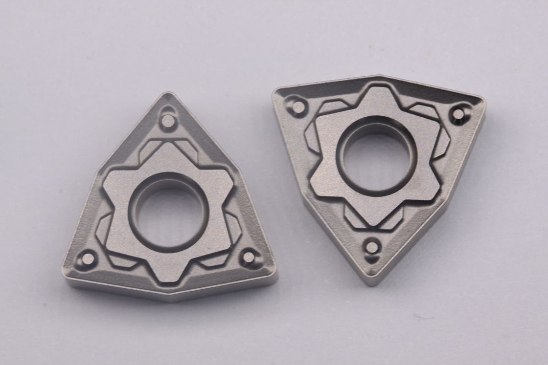 Grey & Gold Color ISO Turning Inserts CNC Lathe Cutting Tools 40HRC Hardness WNMG08